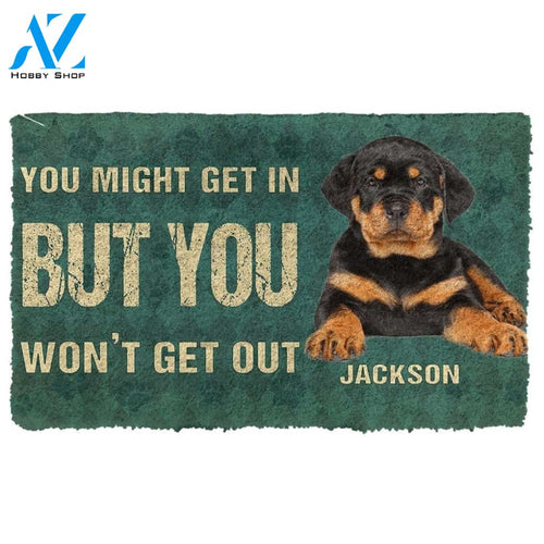 Gearhumans Gearhuman 3D Keep Door Closed Rottweilers Dog Custom Gender Doormat