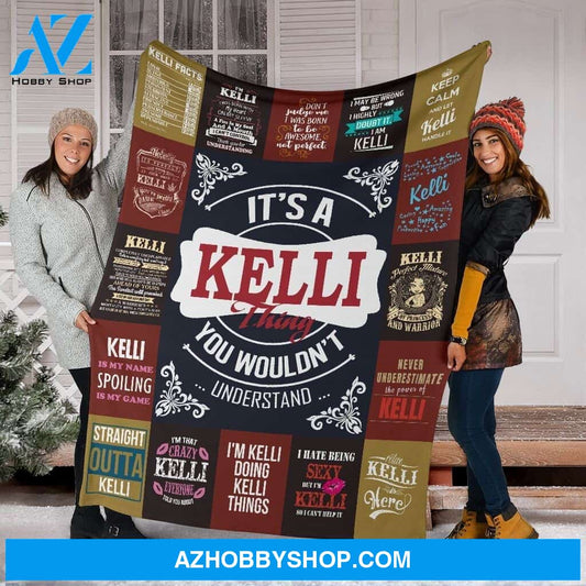 Kelli Premium Fleece Blanket