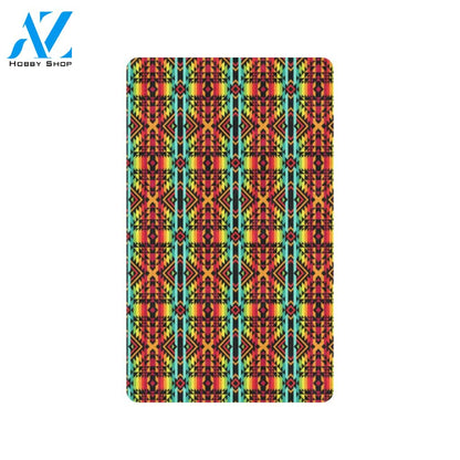 Kente Red Design African Print Rubber Doormat