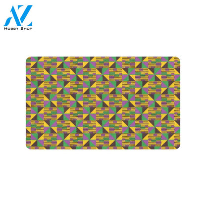 Kente Triangle Design African Print Rubber Doormat