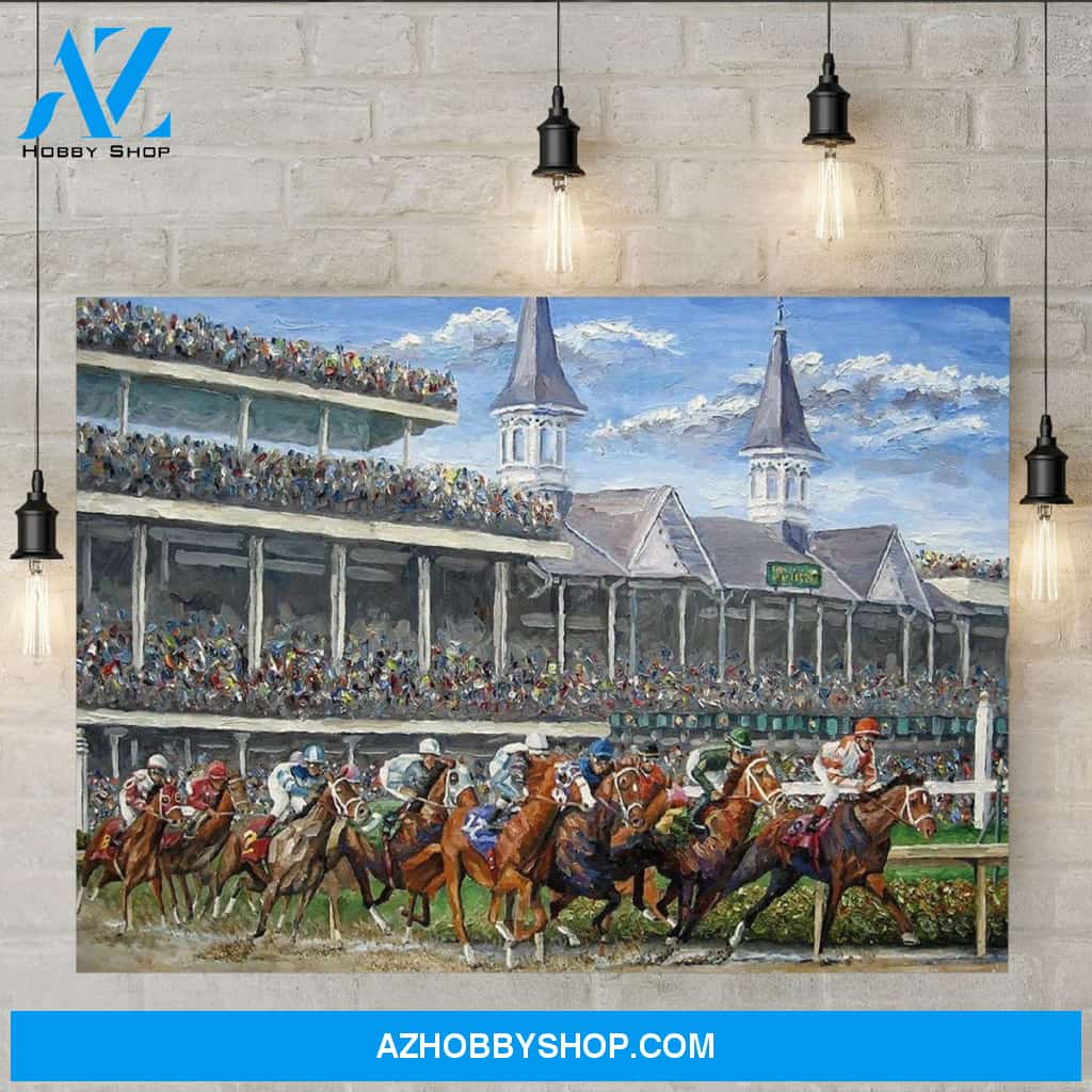 Kentucky Derby Horse Racing Canvas And Poster, Wall Decor Visual Art