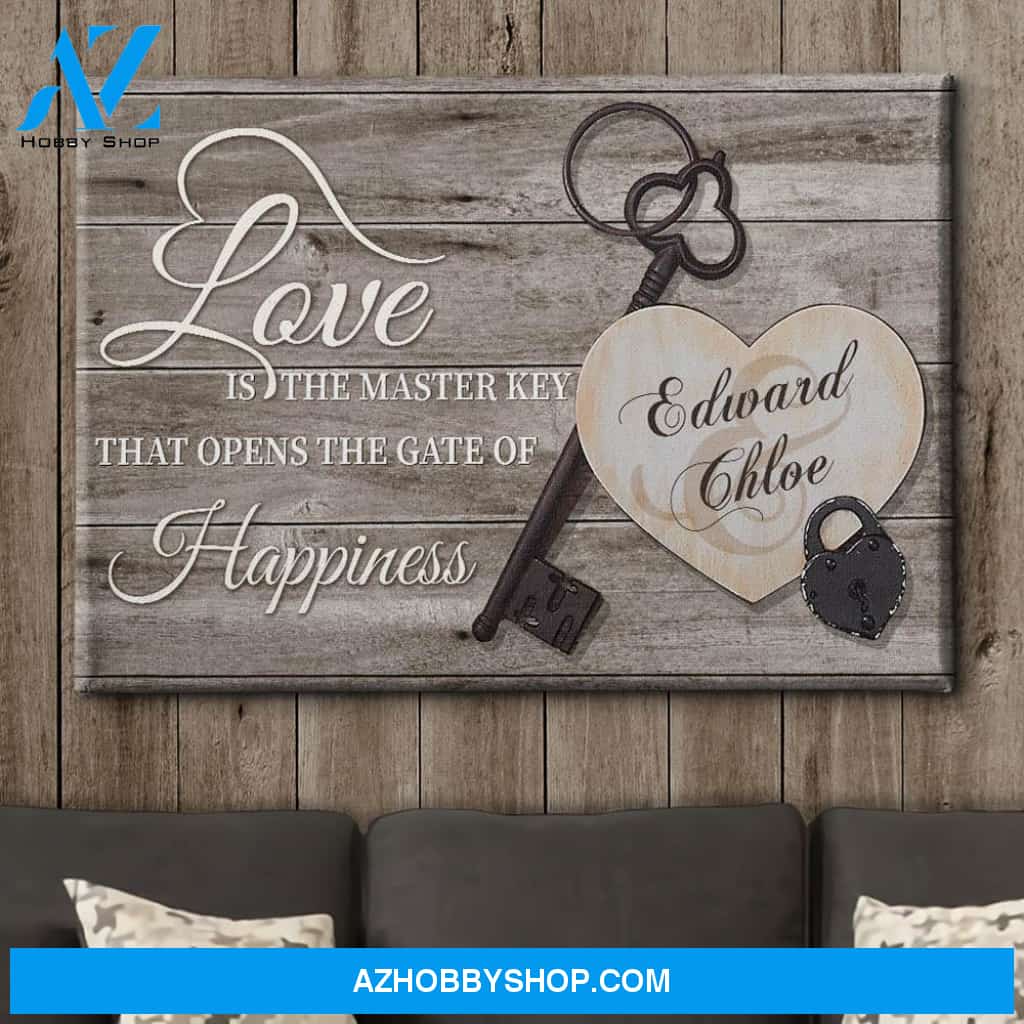 Key Of Love - Personalized Custom Name Canvas