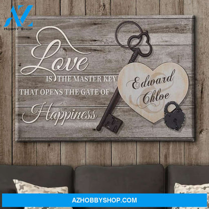 Key Of Love - Personalized Custom Name Canvas