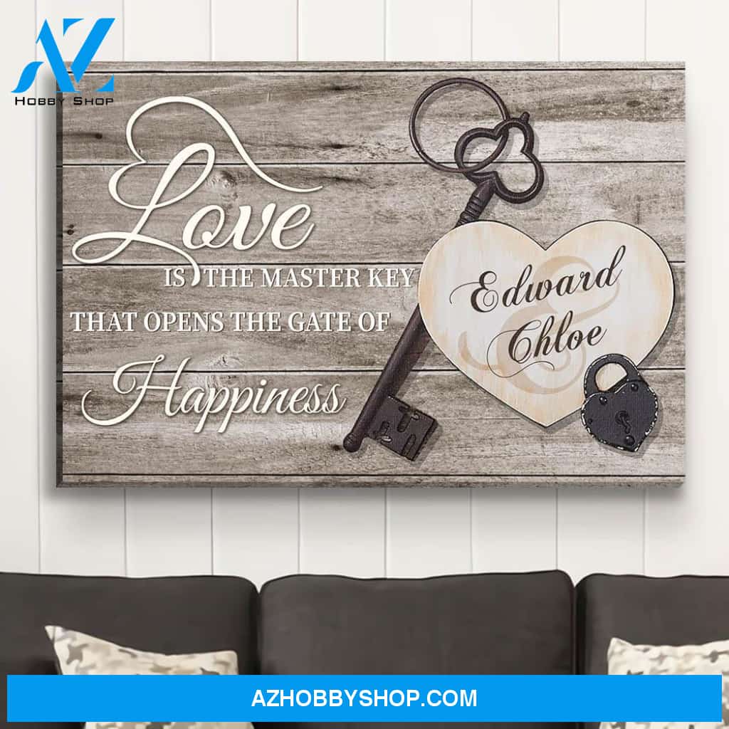 Key Of Love - Personalized Custom Name Canvas