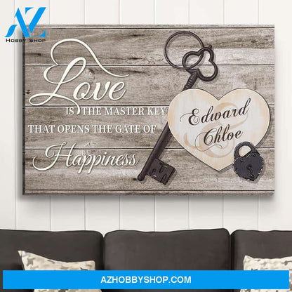 Key Of Love - Personalized Custom Name Canvas