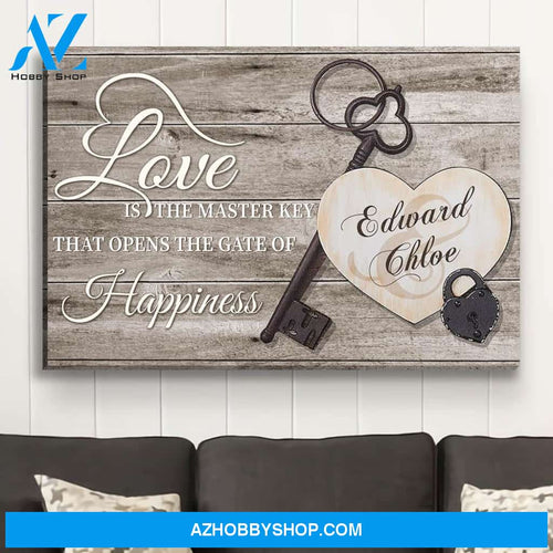 Key Of Love - Personalized Custom Name Canvas