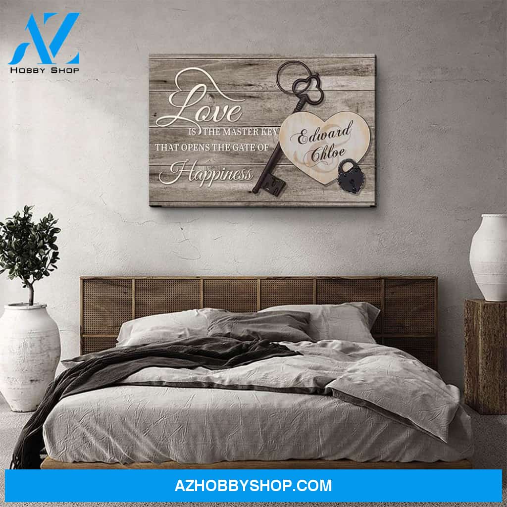 Key Of Love - Personalized Custom Name Canvas