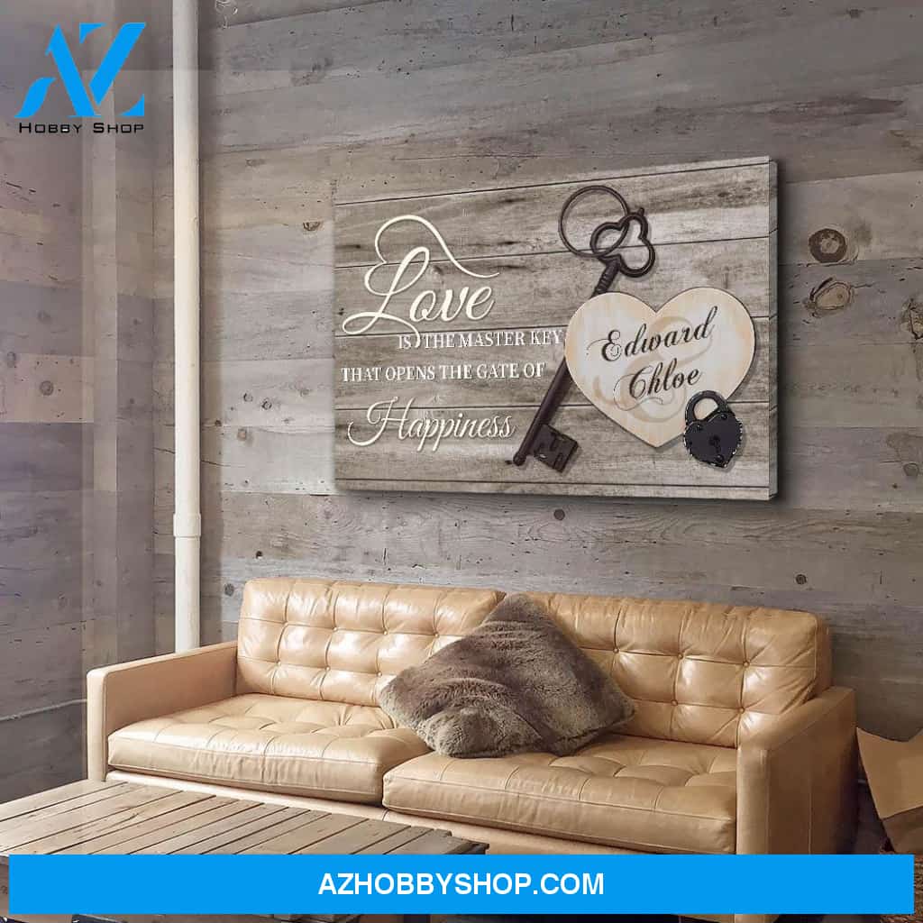 Key Of Love - Personalized Custom Name Canvas