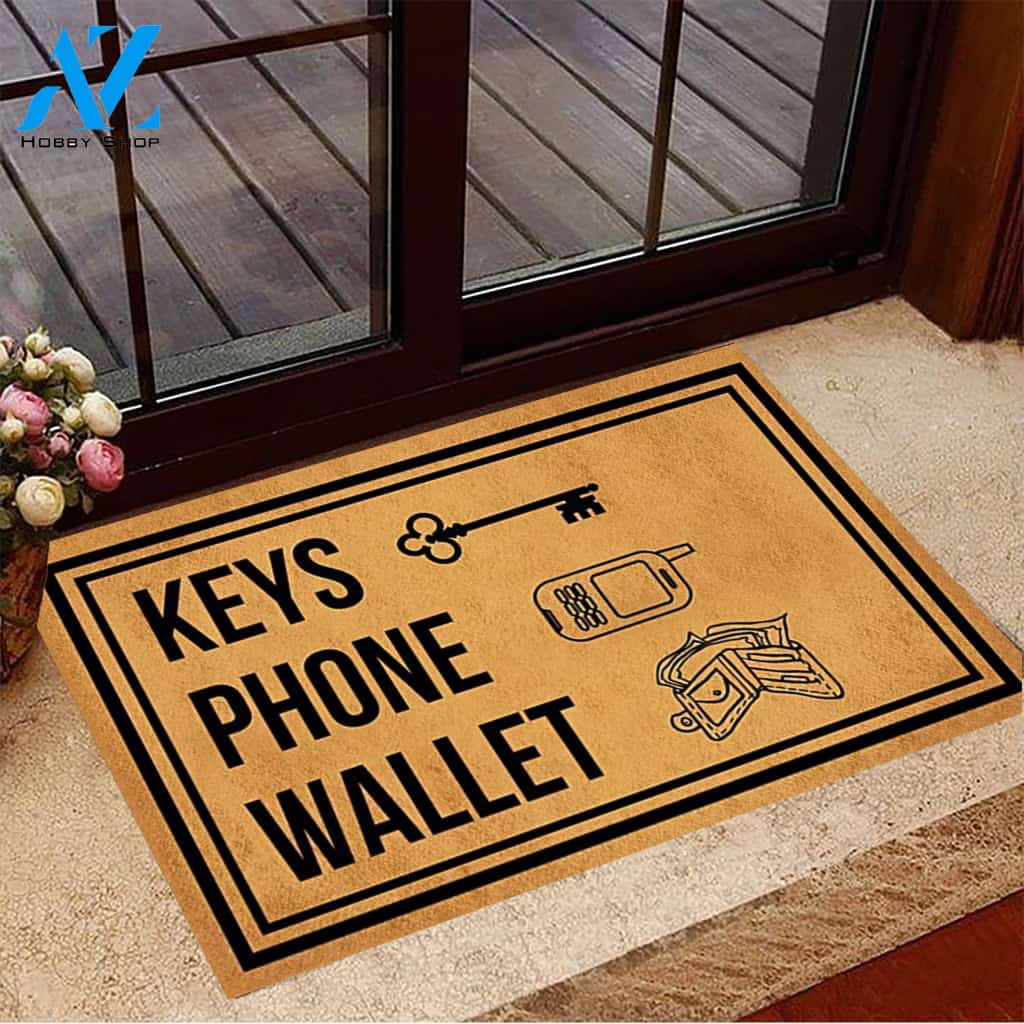 Keys Phone Wallet Funny Indoor And Outdoor Doormat Warm House Gift Welcome Mat Gift For Friend Family