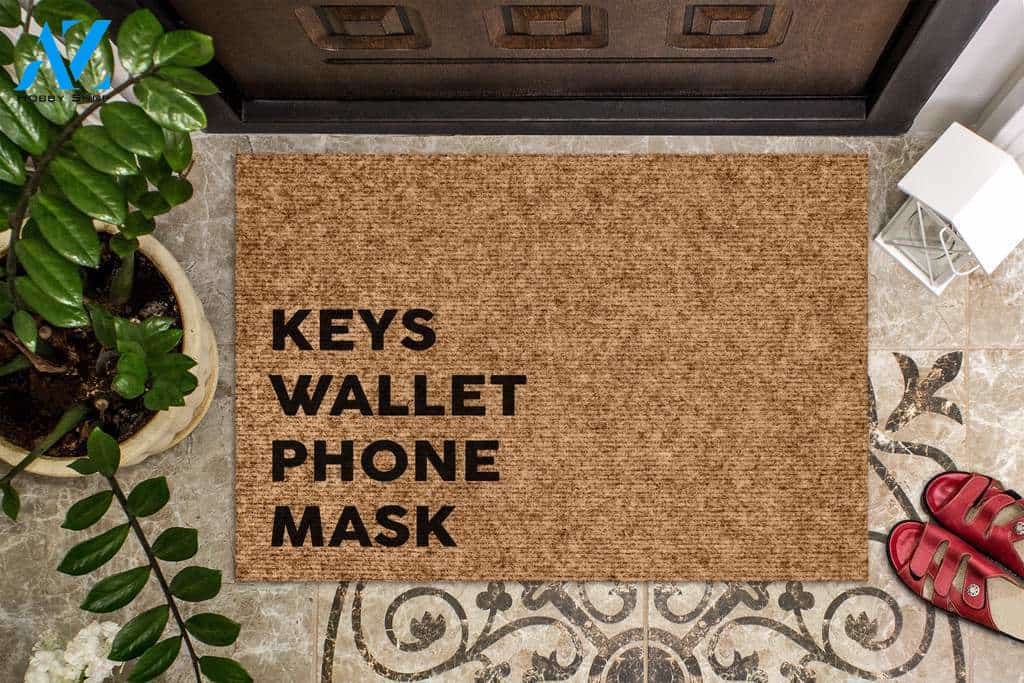Keys Wallet Phone Mask Doormat | Welcome Mat | House Warming Gift