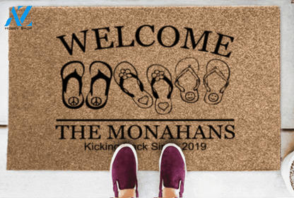 Kicking Back Flip Flops Welcome