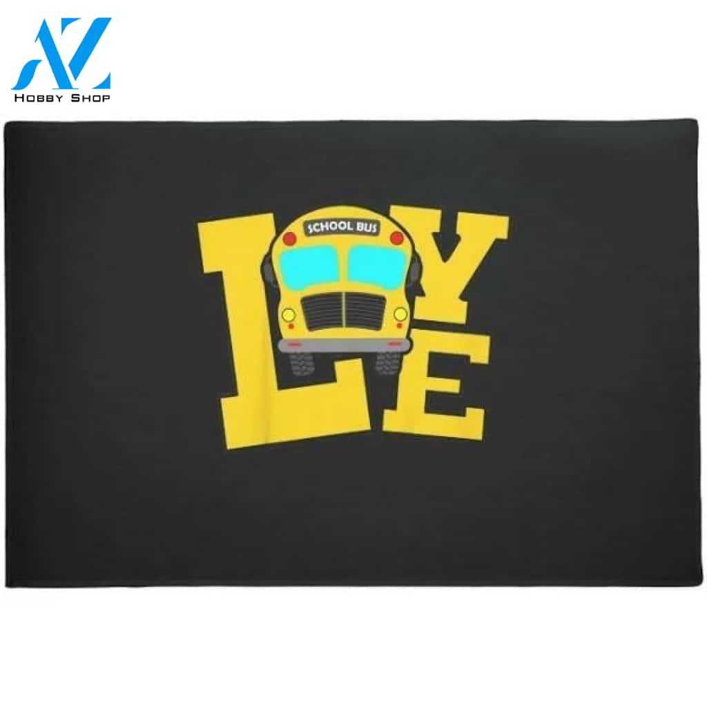 Kids Back to School, Design School Bus Driver love Doormat