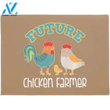 Kids Future Chicken Farmer Rooster Hen Chicken Doormat