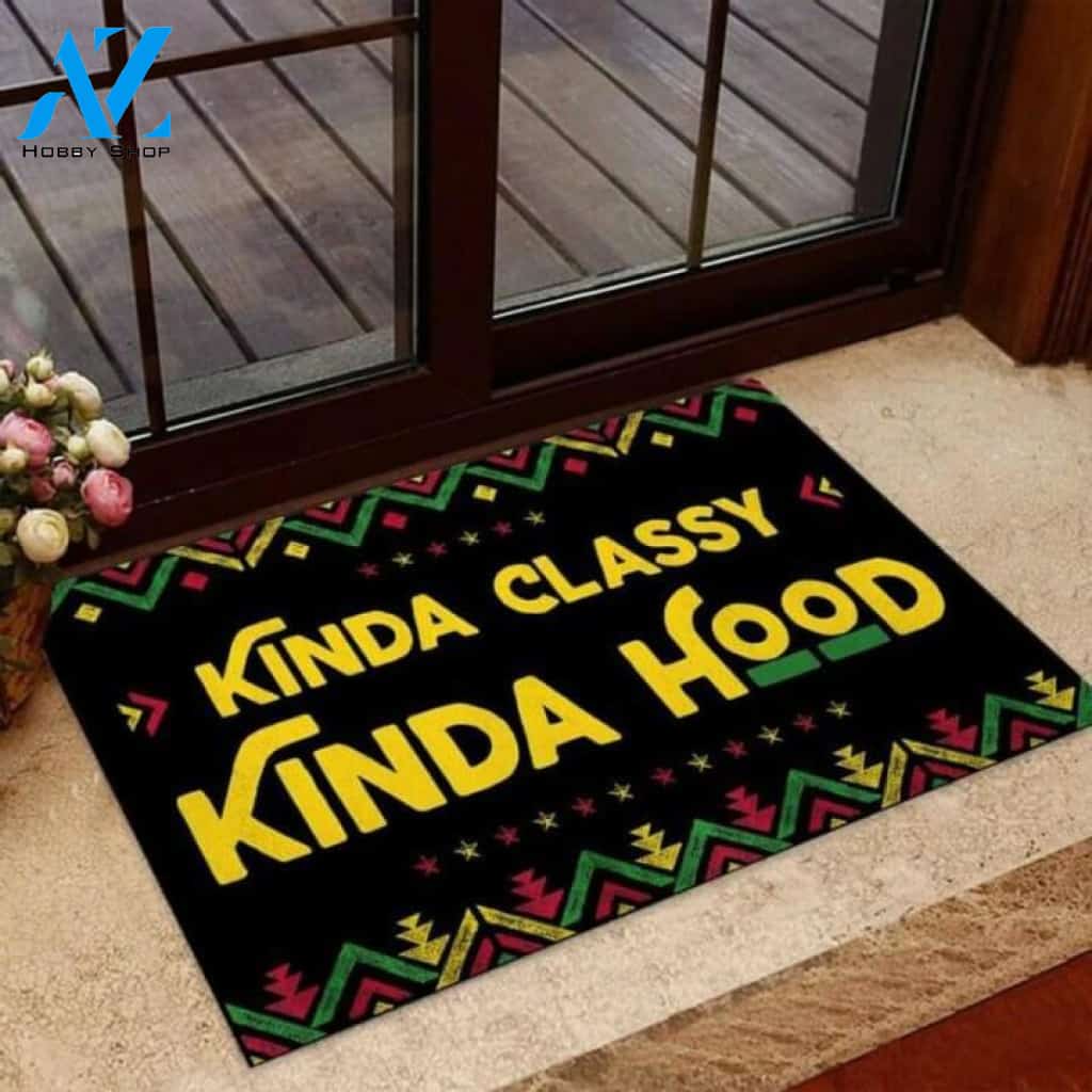 Kinda Classy Kinda Hood African American Doormat | Welcome Mat | House Warming Gift