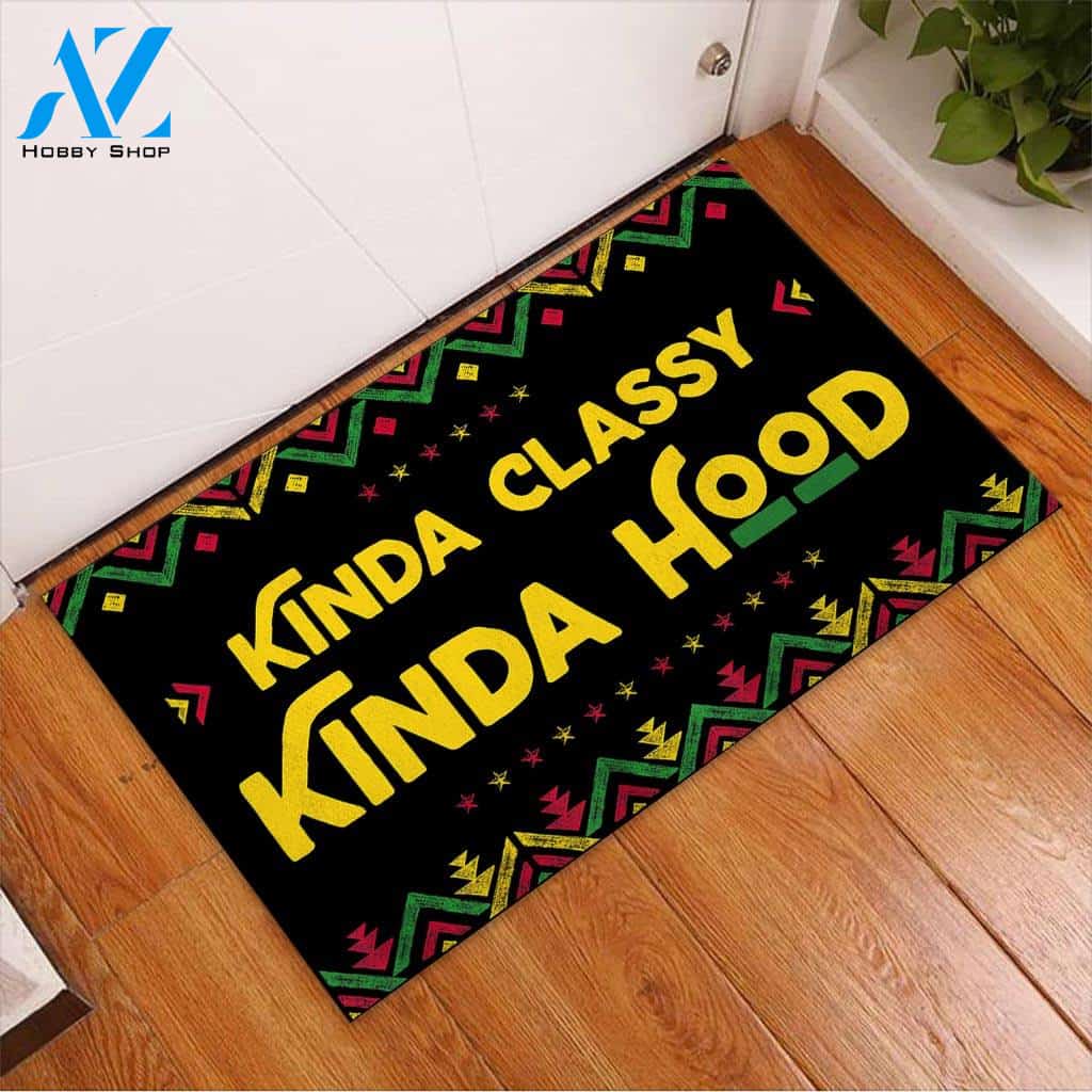 Kinda Classy Kinda Hood Black Woman Doormat | Welcome Mat | House Warming Gift