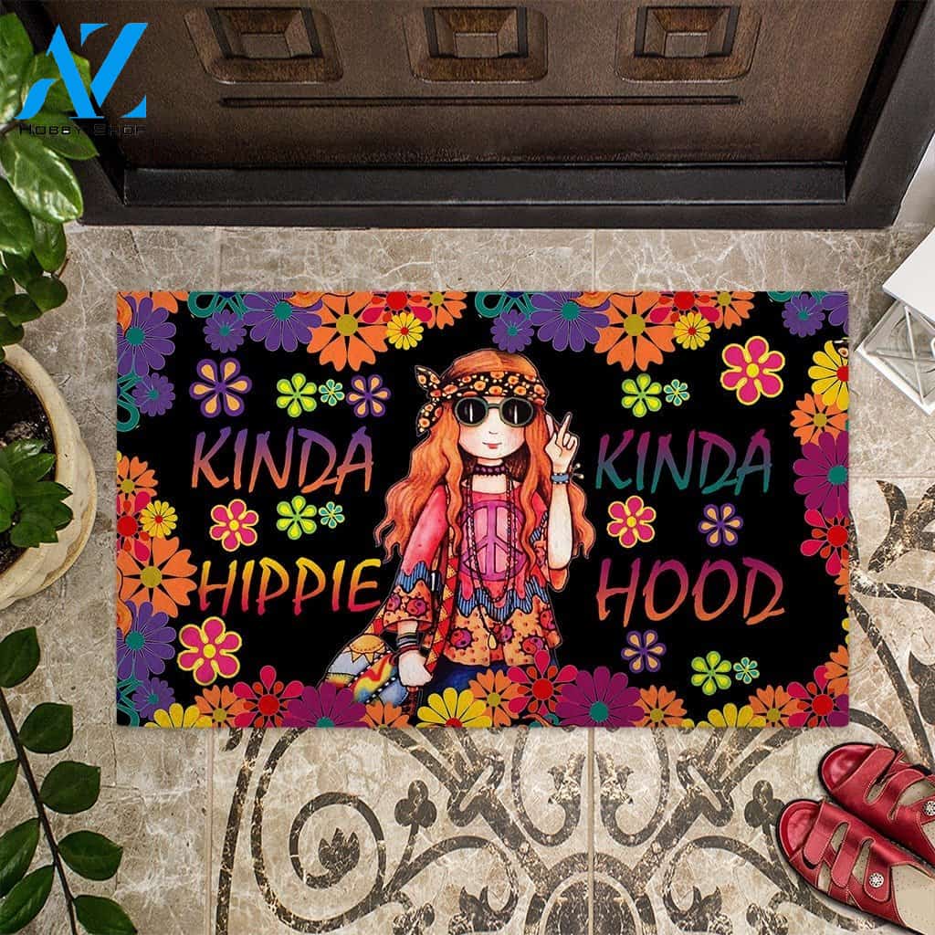 Kinda Hippie Kinda Hood Doormat | Welcome Mat | House Warming Gift