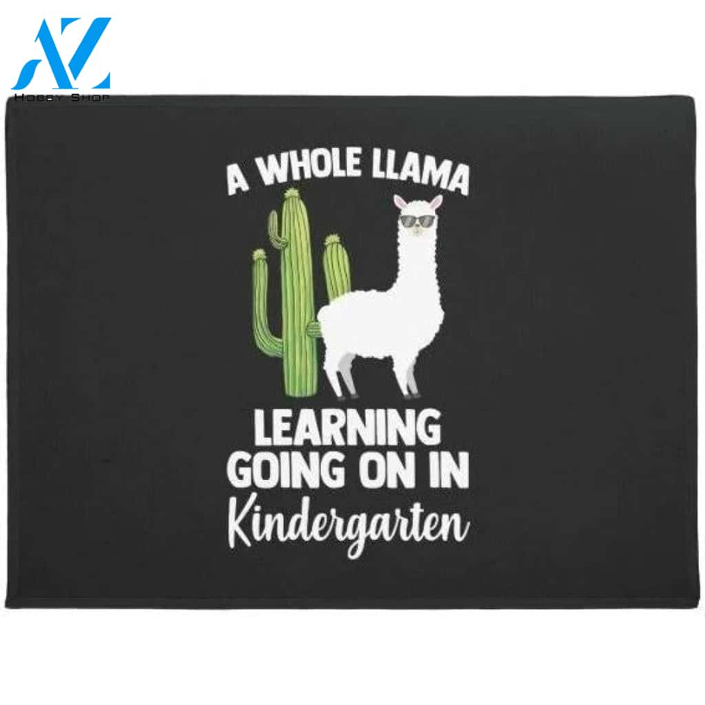 Kindergarten Llama Learning Kids Back To School Fu Doormat