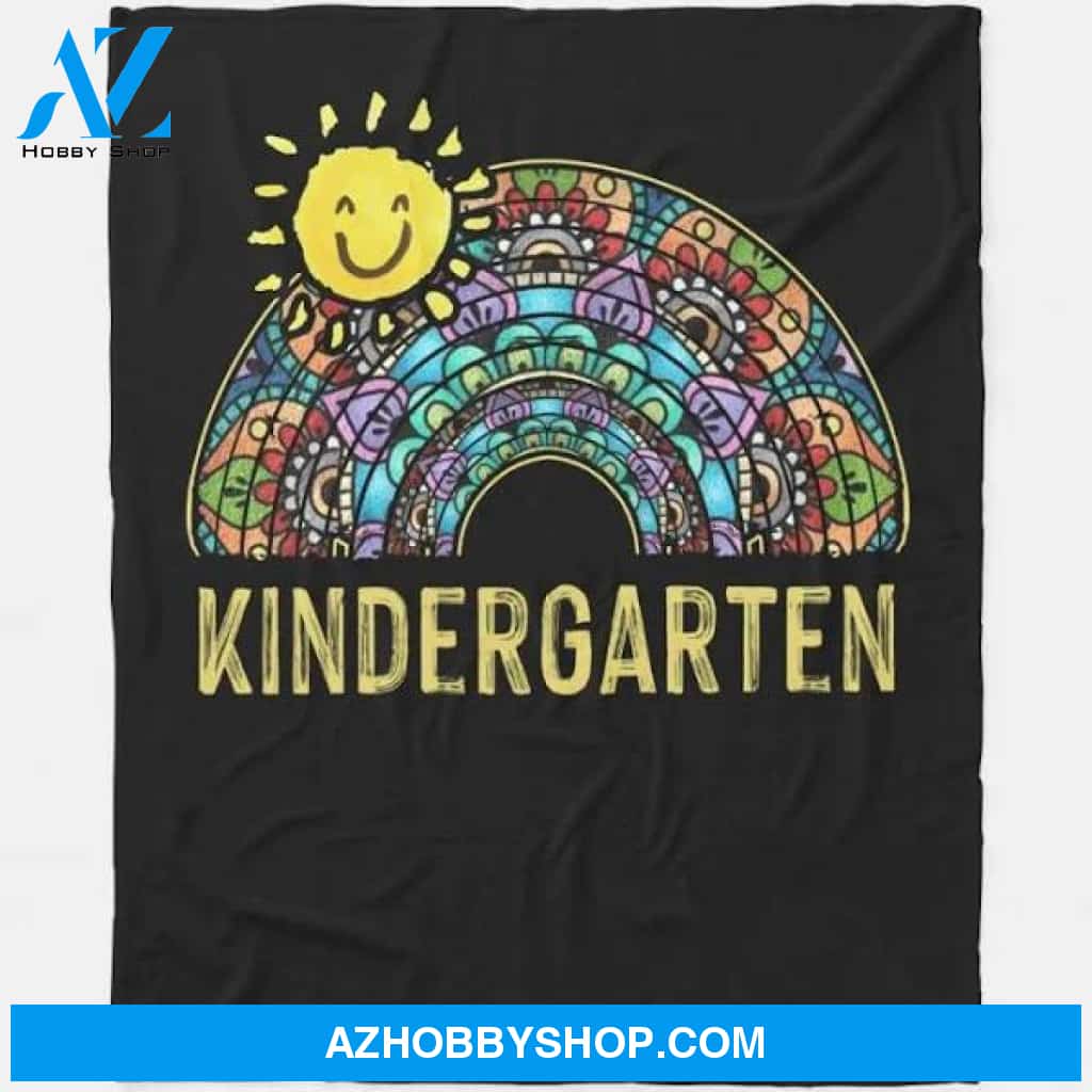 Kindergarten Teacher Students Rainbow Back School Fleece Blanket Home Decor Bedding Couch Sofa Soft And Comfy Cozy Gift For Students Teacher