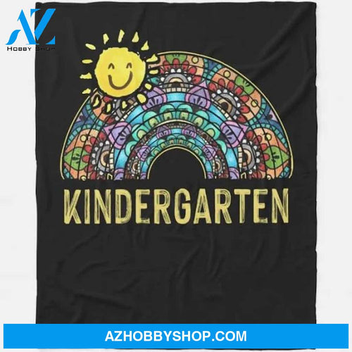 Kindergarten Teacher Students Rainbow Back School Fleece Blanket Home Decor Bedding Couch Sofa Soft And Comfy Cozy Gift For Students Teacher