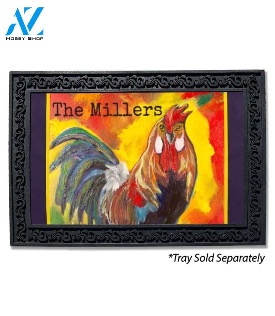 King of Chicken Yard Personalized Doormat - 18" x 30"