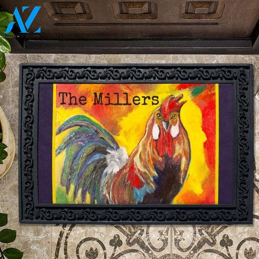 King of Chicken Yard Personalized Doormat - 18" x 30"