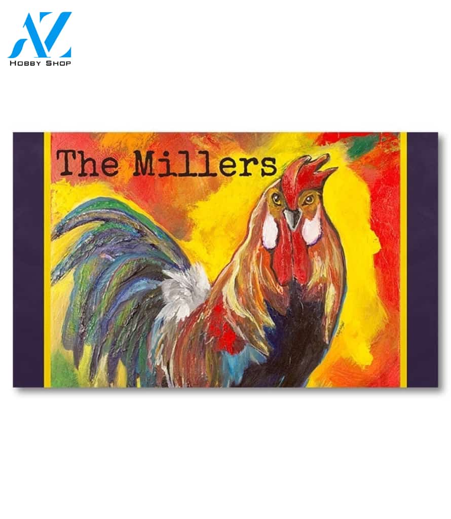 King of Chicken Yard Personalized Doormat - 18" x 30"