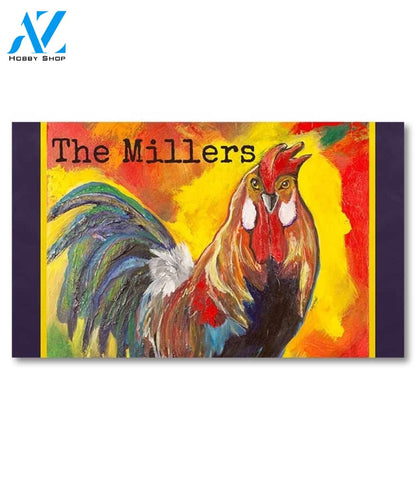 King of Chicken Yard Personalized Doormat - 18" x 30"