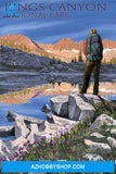 Kings Canyon National Park California Hiker And Lake