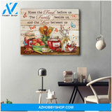 Kitchen Farmhouse Bless The Food Before Us Canvas Wall Art Decor