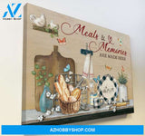 Kitchen Meals and Memories Are Made Here Butterfly Canvas And Poster, Wall Decor Visual Art