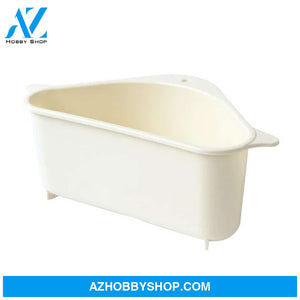 Kitchen Sink Multi-Function Triangle Storage Rack Multi-Purpose Dishwashing Sponge Drain Beige /