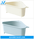 Kitchen Sink Multi-Function Triangle Storage Rack Multi-Purpose Dishwashing Sponge Drain Beigeblue /