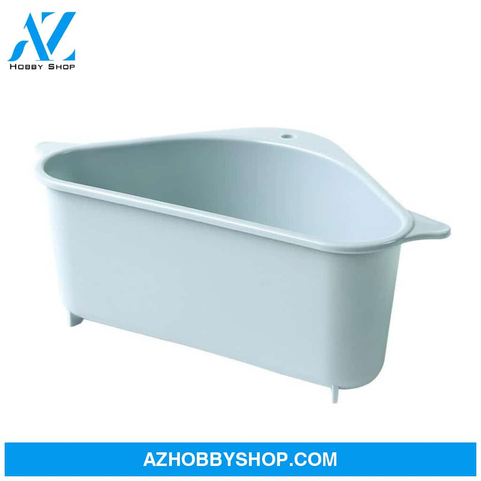 Kitchen Sink Multi-Function Triangle Storage Rack Multi-Purpose Dishwashing Sponge Drain Blue / 2Pcs