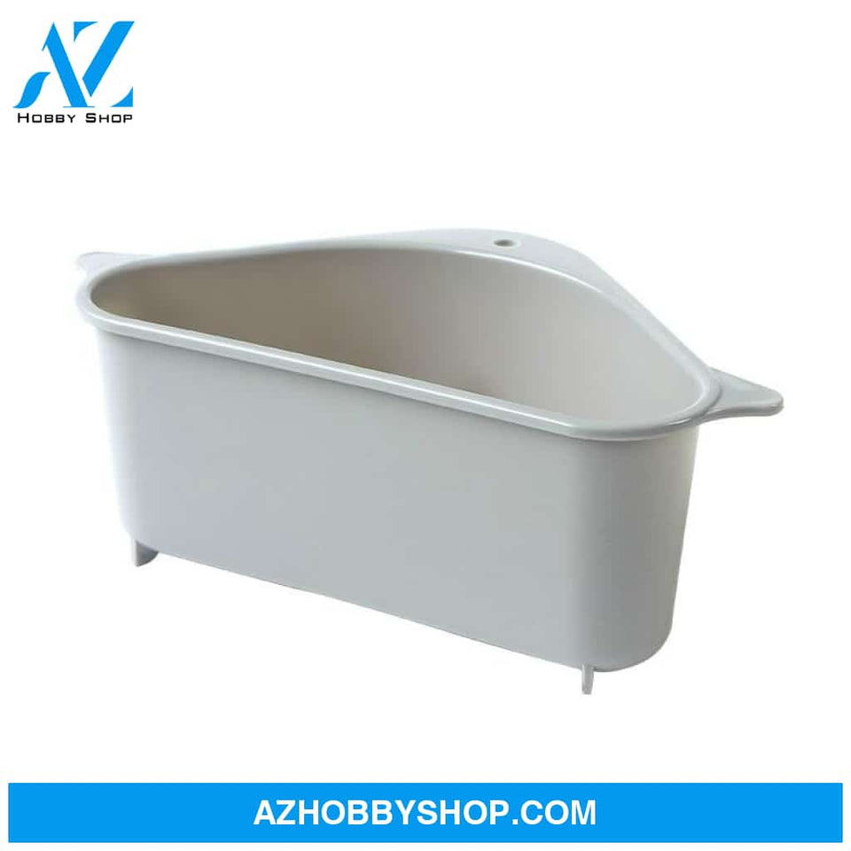 Kitchen Sink Multi-Function Triangle Storage Rack Multi-Purpose Dishwashing Sponge Drain Grey / 2Pcs