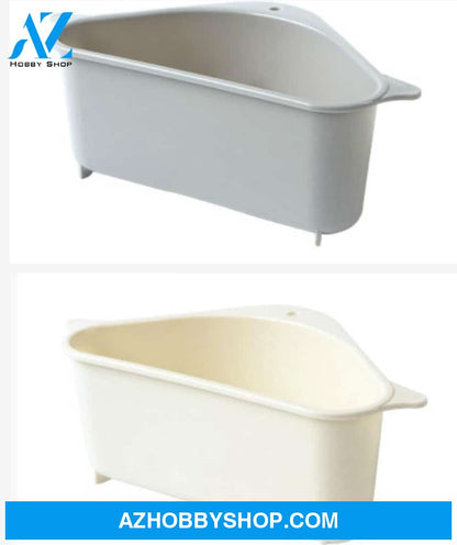 Kitchen Sink Multi-Function Triangle Storage Rack Multi-Purpose Dishwashing Sponge Drain Greybeige /