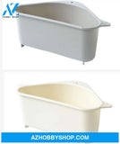 Kitchen Sink Multi-Function Triangle Storage Rack Multi-Purpose Dishwashing Sponge Drain Greybeige /