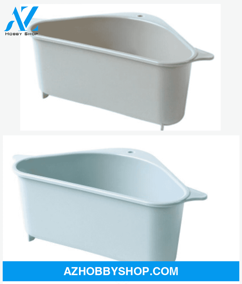 Kitchen Sink Multi-Function Triangle Storage Rack Multi-Purpose Dishwashing Sponge Drain Greyblue /