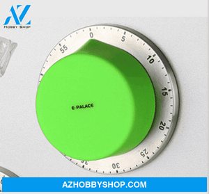 Kitchen Stainless Steel Mechanical Timer Alarm Clock Reminder Green