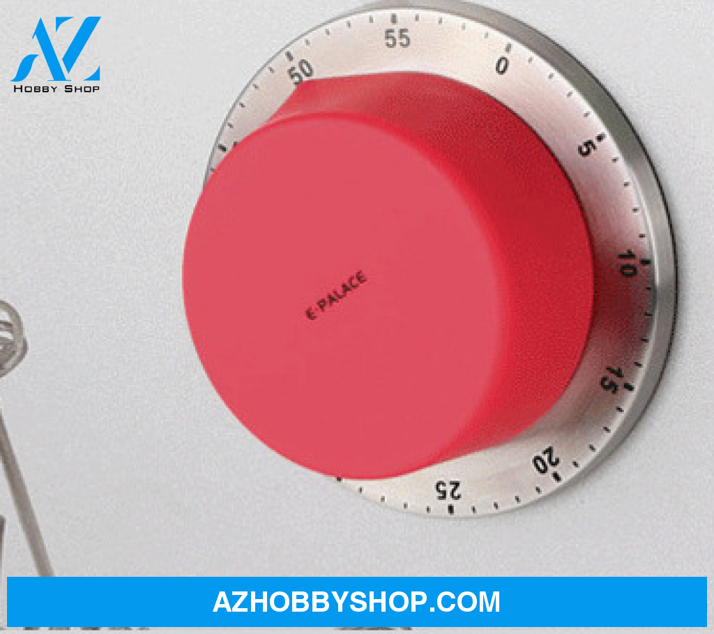 Kitchen Stainless Steel Mechanical Timer Alarm Clock Reminder Gules