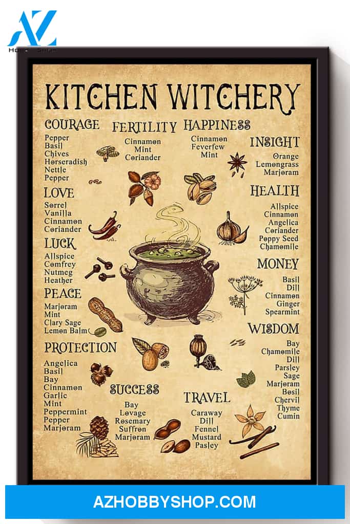 Kitchen Witchery Halloween Canvas And Poster, Wall Decor Visual Art, Halloween Gift, Happy Halloween