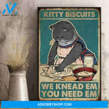 Kitty Biscuits - Matte Canvas, Gift for you, gift for him, gift for her, gift for cat lover, gift for cooking lover