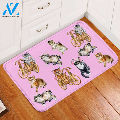 Kittyvities Pink Hooded Door Mat