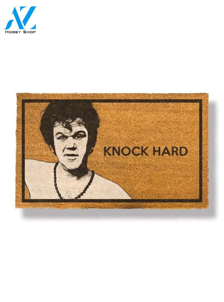 Knock Hard Doormat by Funny Welcome | Welcome Mat | House Warming Gift