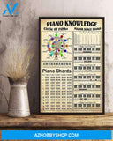 Knowledge circle of fifths major scale piano piano chords poster for instrument music piano