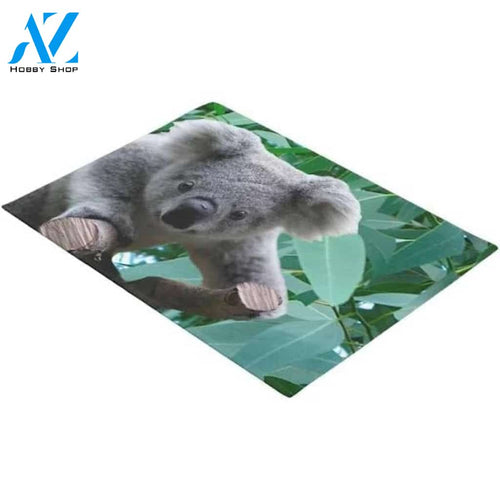Koala and Eucalyptus Doormat Indoor and Outdoor Mat Entrance Rug Sweet Home Decor Housewarming Gift Gift for Koala Lovers Wildlife Animals Lovers