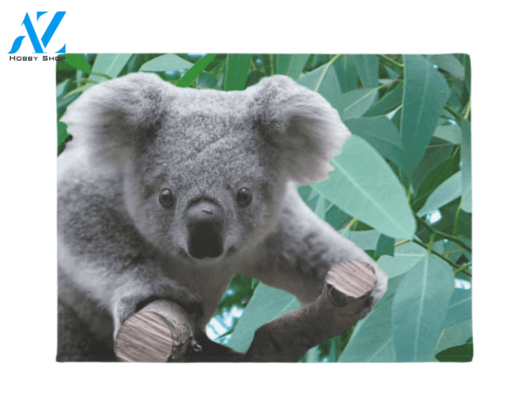 Koala and Eucalyptus Doormat Indoor and Outdoor Mat Entrance Rug Sweet Home Decor Housewarming Gift Gift for Koala Lovers Wildlife Animals Lovers