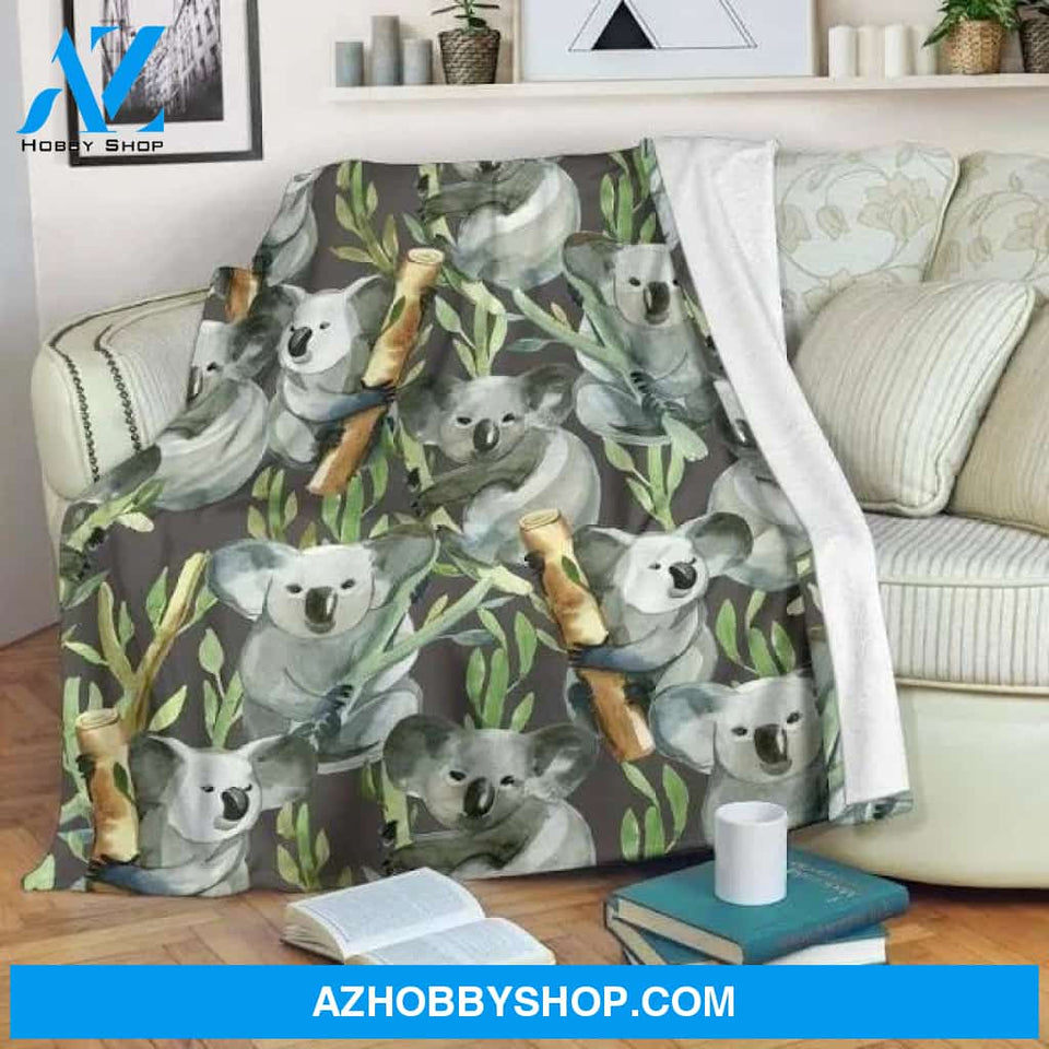 Koala Bamboo Sherpa Fleece Blanket