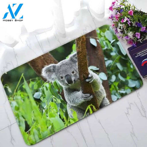 Koala Bear In The Zoo Doormat Indoor and Outdoor Mat Entrance Rug Sweet Home Decor Housewarming Gift Gift for Koala Lovers Wildlife Animals Lovers