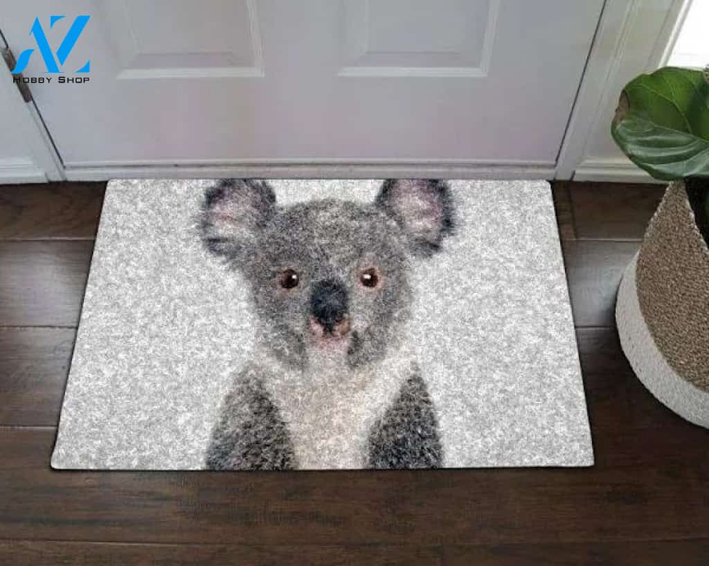 Koala Doormat Indoor and Outdoor Mat Entrance Rug Sweet Home Decor Housewarming Gift Gift for Koala Lovers Wildlife Animals Lovers