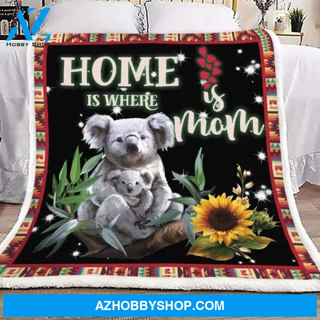 Koala Home Mom Sherpa Fleece Blanket